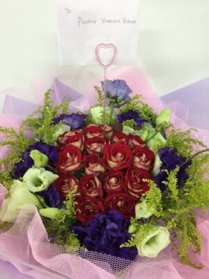 編號:B0029----友情紅紫花束